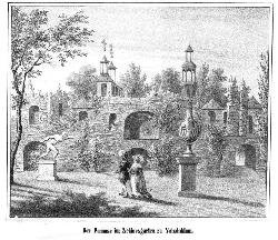 Parnass_a.jpg - Der Parnass im Schlossgarten als Lithografie